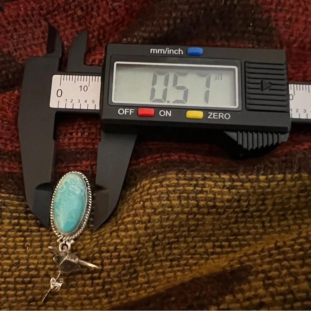 ❤️ Bull’s Head Mohave Turquoise Navajo Sterling 1.45”L Statement Earrings 12.9gm